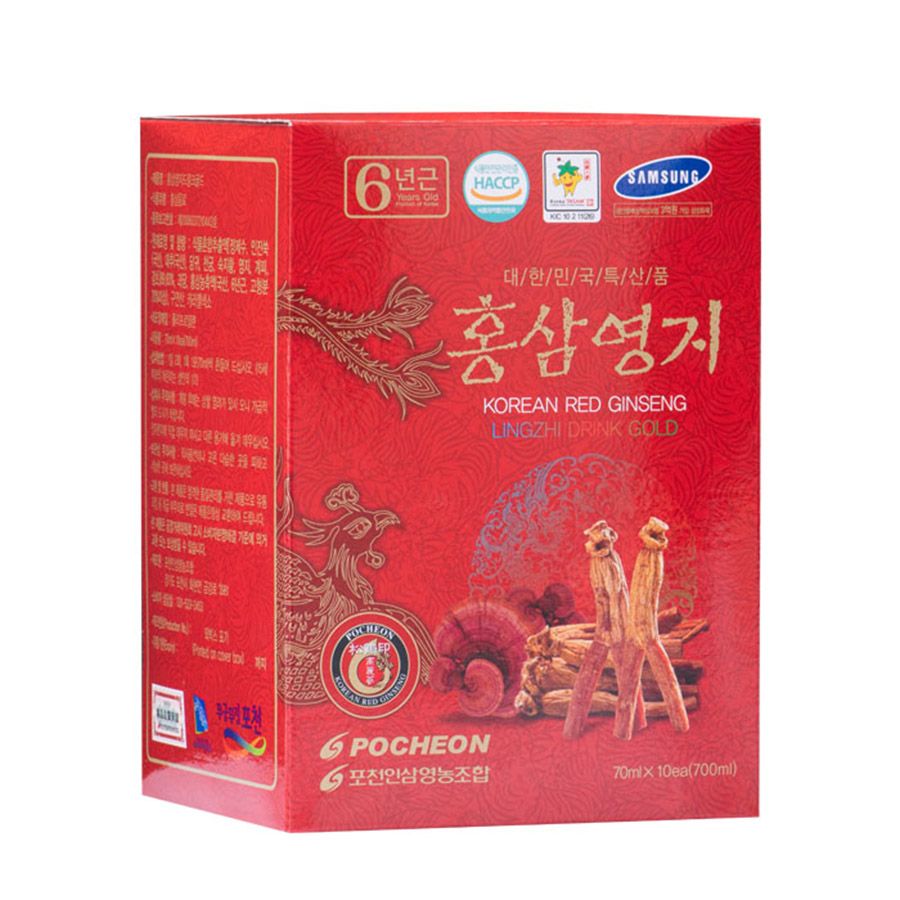 Nước Hồng Sâm Linh Chi Pocheon Hộp 30 Gói x 70ml