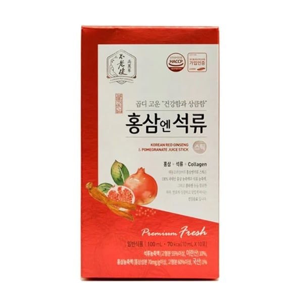Nước Hồng Sâm Cho Nữ Lựu Collagen Daedong Hàn Quốc Hộp 30 Gói x 10ml