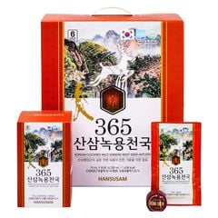 Nước Hồng Sâm Nhung Hươu 365 Hansusam Hàn Quốc 60 Gói x 70ml