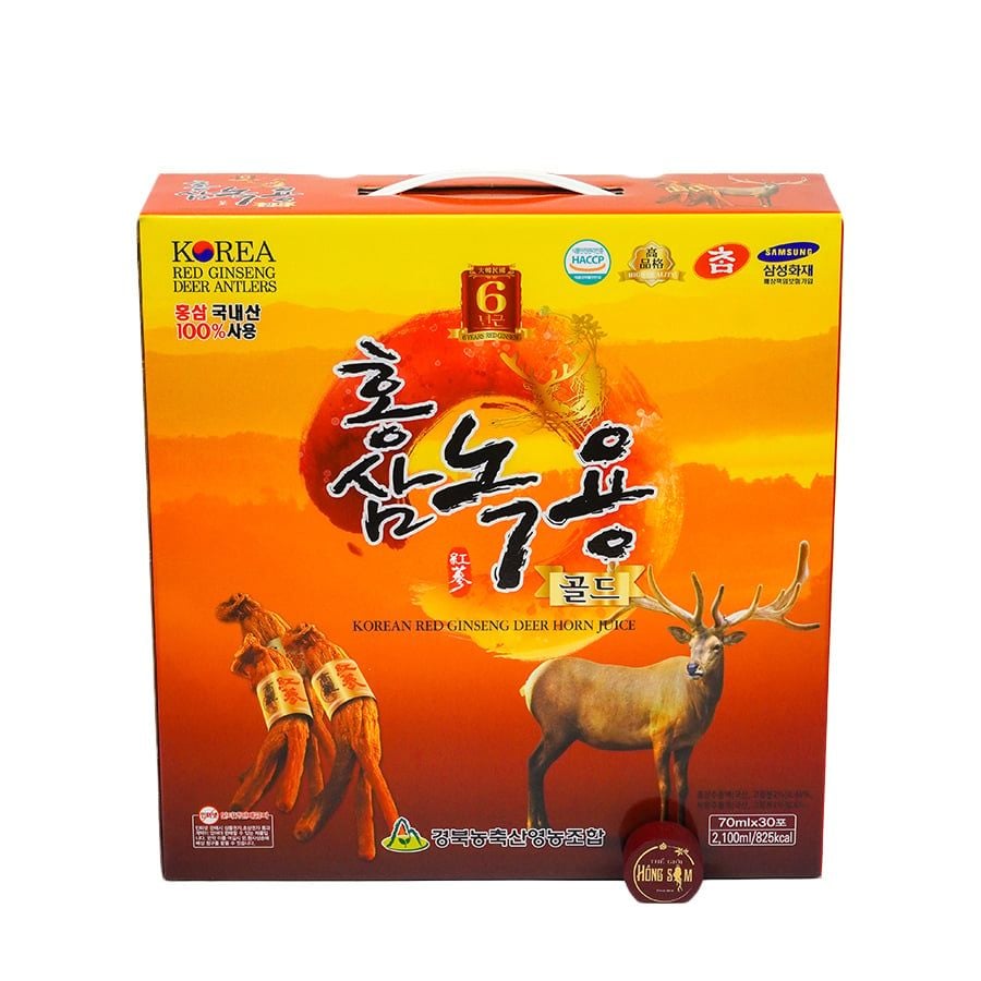 Nước Hồng Sâm Nhung Hươu Gyeongbuk Hàn Quốc Hộp 30 Gói x 70ml