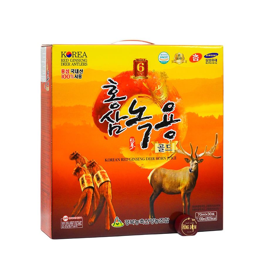 Nước Hồng Sâm Nhung Hươu Gyeongbuk Hàn Quốc Hộp 30 Gói x 70ml