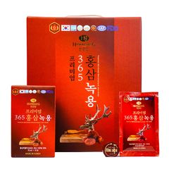 Nước Hồng Sâm Nhung Hươu Linh Chi 365 Hàn Quốc Hộp 60 Gói x 70ml
