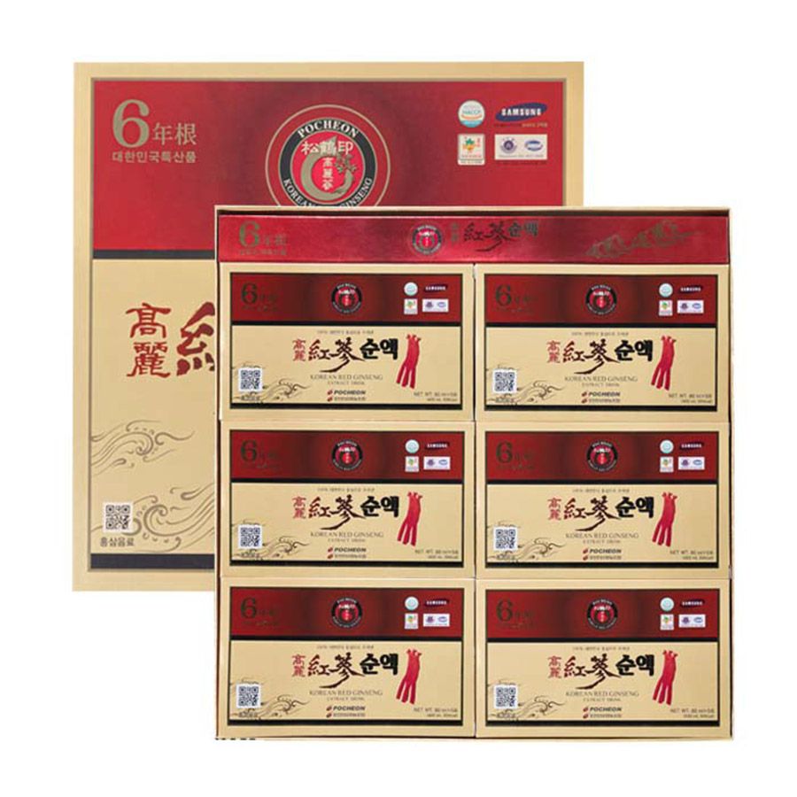 Nước Hồng Sâm Cao Cấp Pocheon Hộp 30 Gói x 80ml