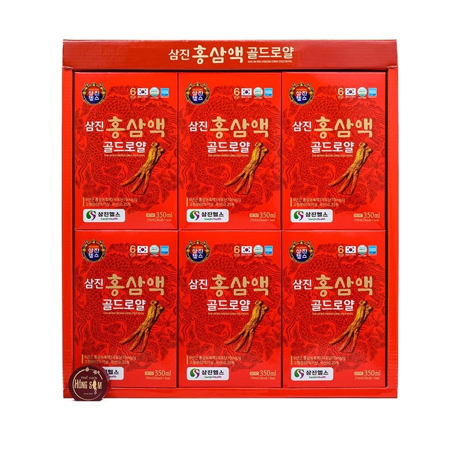 Nước Hồng Sâm Sam Jin Red Ginseng Drink Gold Royal Hộp 30 Gói x 70ml