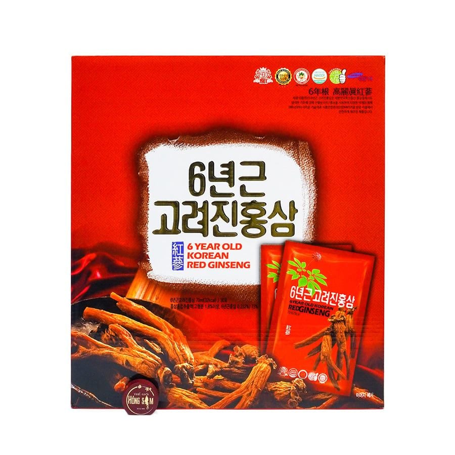 Nước Hồng Sâm Teawong Hàn Quốc Hộp 30 Gói x 70ml