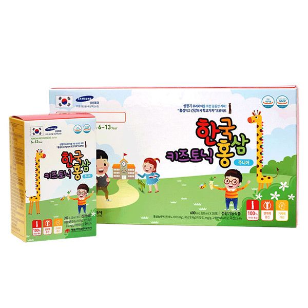 Nước Hồng Sâm Trẻ Em Daedong Hàn Quốc (6-13 Tuổi) Hộp 30 Gói x 20ml