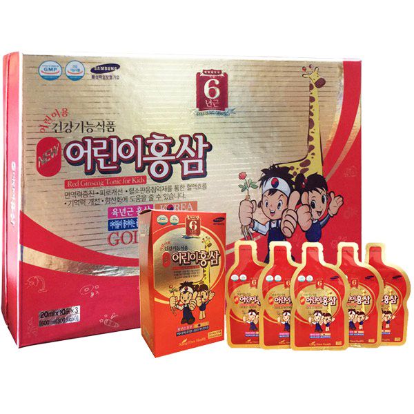 Nước Hồng Sâm Baby Hươu Cao Cổ Gold Kids Kanghwa Hộp 30 Gói x 20ml