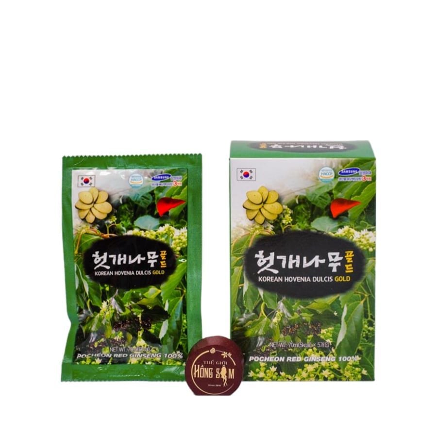 Nước Mát Gan Pocheon Hovenia Dulcis Gold Hàn Quốc Hộp 30 Gói x 70ml
