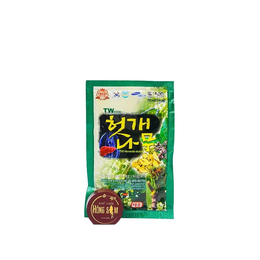 Nước Mát Gan Hovenia Dulcis Teawoong Hàn Quốc Hộp 30 Gói x 70ml