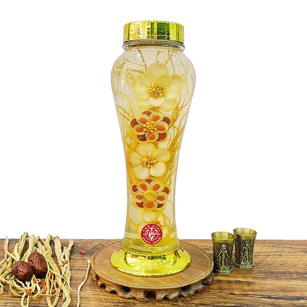 Bình hoa sâm 2,5 lít tỉa hoa hồng