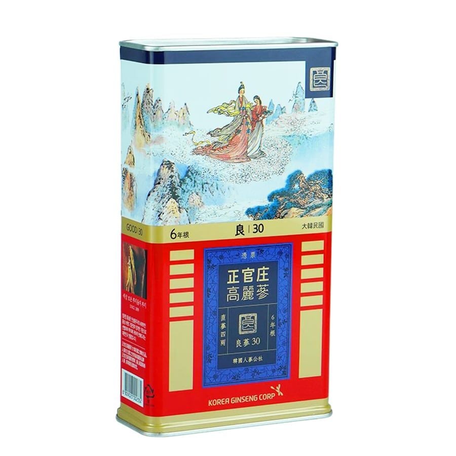 Sâm Củ Khô Hộp Thiếc KGC 150g 10 củ số 30