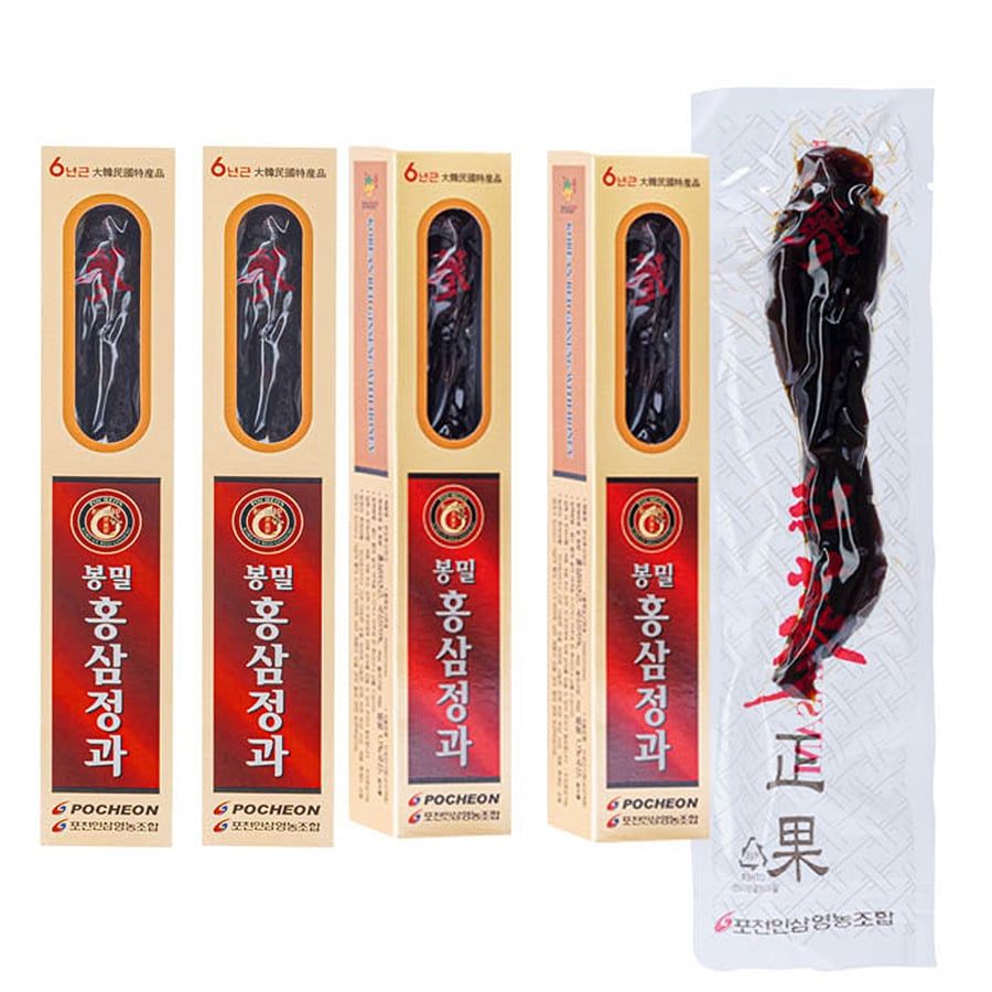 Sâm Củ Tẩm Mật Ong Pocheon Hàn Quốc Hộp 300gram (37,5gram x 8 Củ)