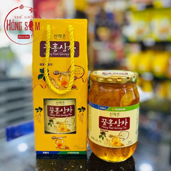 Sâm Tươi Thái Lát Ngâm Mật Ong Nonghyup Hàn Quốc Lọ 580g