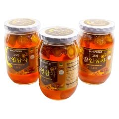 Sâm Tươi Thái Lát Ngâm Mật Ong Bio Apgold Hàn Quốc Lọ 580g