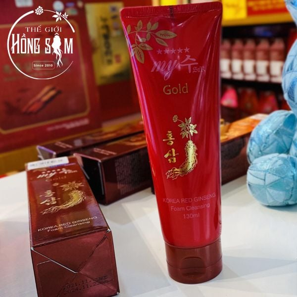 Sữa Rửa Mặt Hồng Sâm My Gold Hàn Quốc Tuýp 130ml