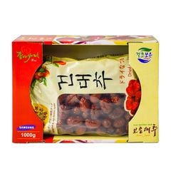 Táo Đỏ Sấy Khô Samsung Boeun Jujube Hàn Quốc Hộp 1kg (Táo Cành)