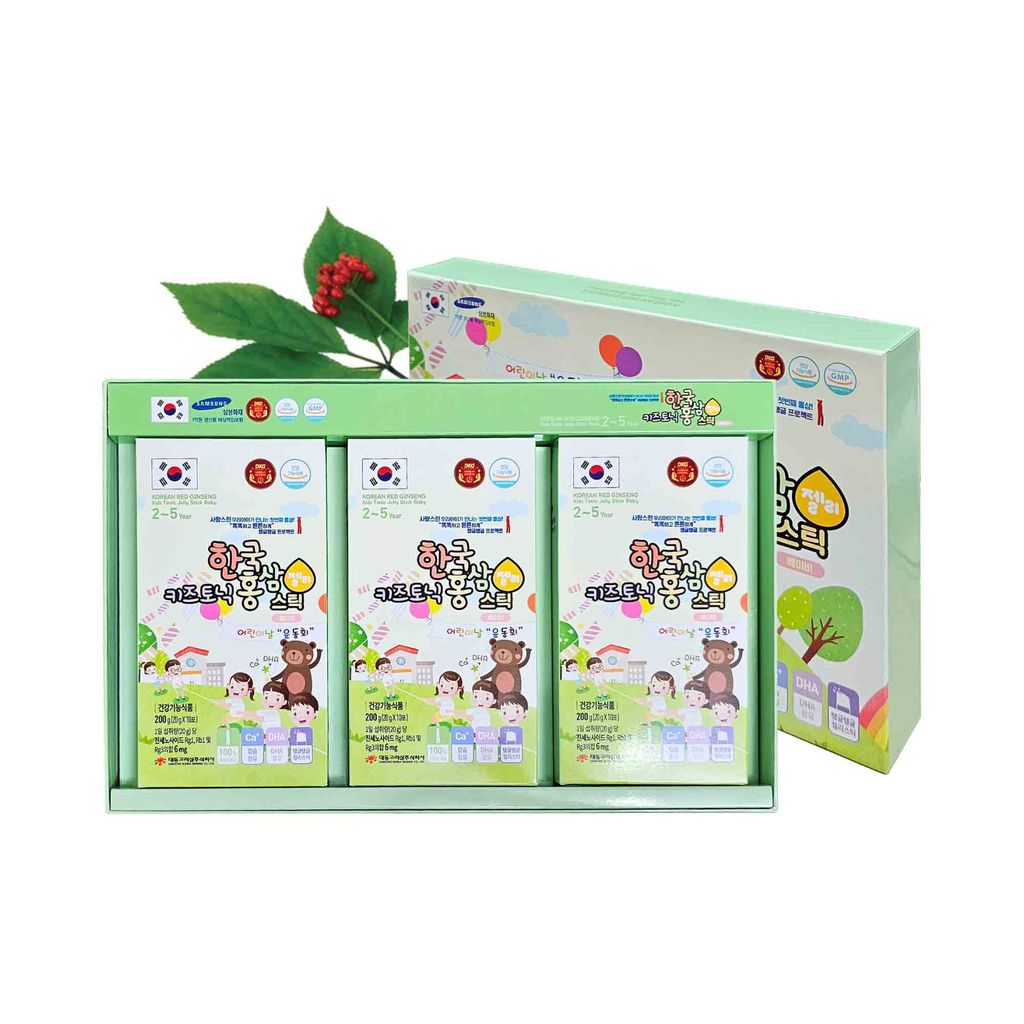 Thạch Hồng Sâm Hàn Quốc Cho Bé Daedong - Baby Korean Red Ginseng Jelly 30 Gói x 20g (2-5 Tuổi)