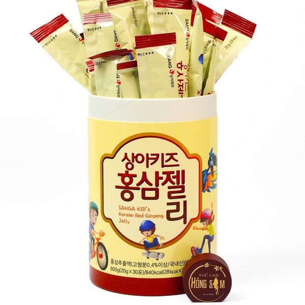 Thạch Hồng Sâm Hàn Quốc Cho Bé - Baby SangA Kid's Korean Red Ginseng Jelly 30 gói x 20g