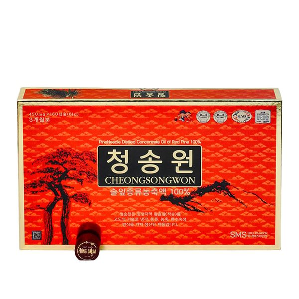 Tinh Dầu Thông Đỏ Cheong Song Won Samsung Hộp Đỏ 180 Viên