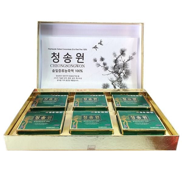 Tinh Dầu Thông Đỏ Cheongsongwon Hàn Quốc Hộp Xanh 180 Viên