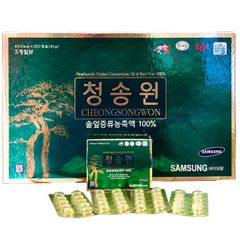 Tinh Dầu Thông Đỏ Cheongsongwon Hàn Quốc Hộp Xanh 180 Viên