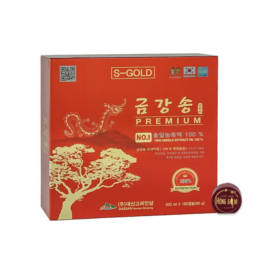 Tinh Dầu Thông Đỏ Daesan Hàn Quốc Hộp 180 Viên