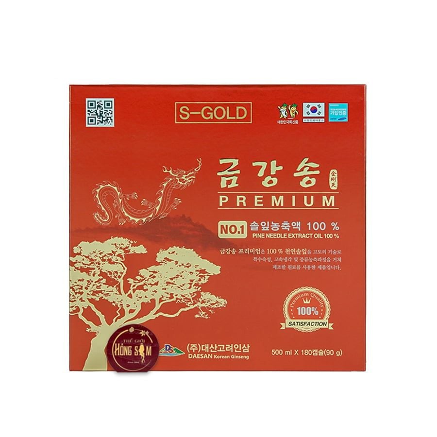 Tinh Dầu Thông Đỏ Daesan Hàn Quốc Hộp 180 Viên