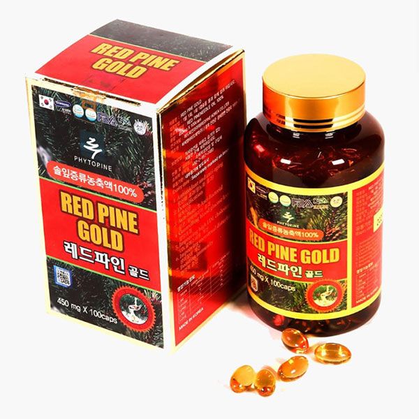 Tinh Dầu Thông Đỏ Red Pine Gold Hàn Quốc Lọ 100 Viên