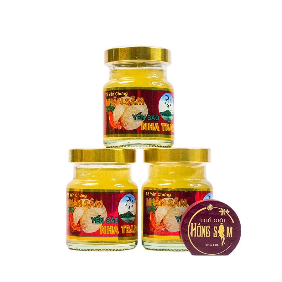 Tổ Yến Chưng Nhân Sâm Hũ 70ml (Hộp 6 Hũ)
