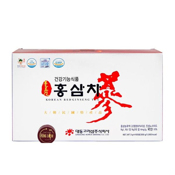 Trà Hồng Sâm Daedong Hàn Quốc Hộp 100 Gói x 3g