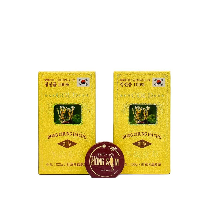 Viên Đông Trùng Hạ Thảo KimSam Gold 100g x 2 Hộp Đỏ Viên Nén