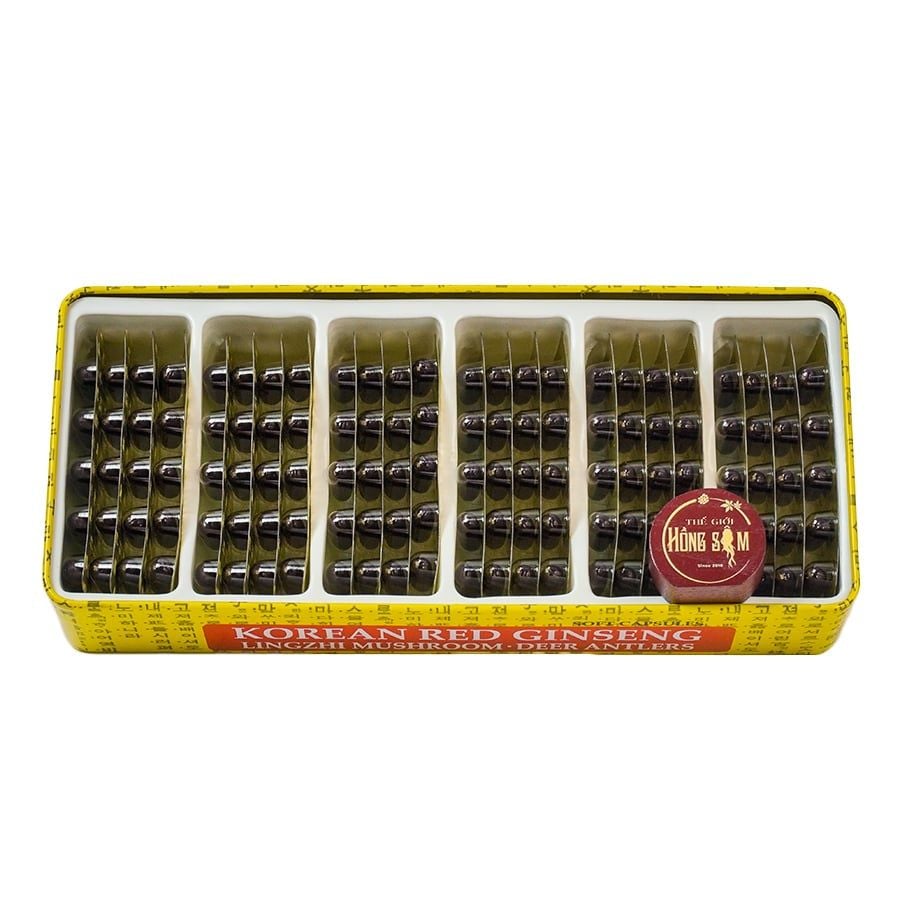 Viên Hồng Sâm Nhung Hươu Linh Chi Bio Hàn Quốc Hộp Thiếc 120 Viên