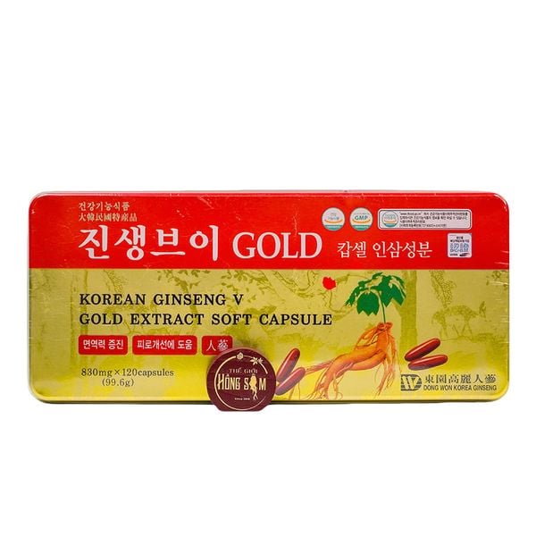 Viên Hồng Sâm Nhung Hươu Linh Chi Dongwon Hàn Quốc Hộp Thiếc 120 Viên