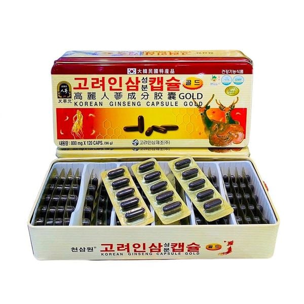 Hộp 120 Viên Hồng Sâm Nhung Hươu Linh Chi Okinsam Hàn Quốc