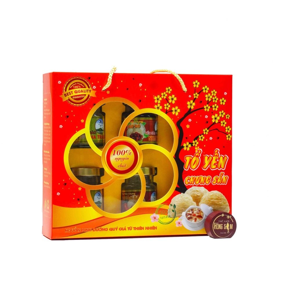 Tổ Yến Chưng Nhân Sâm Hũ 70ml (Hộp 6 Hũ)