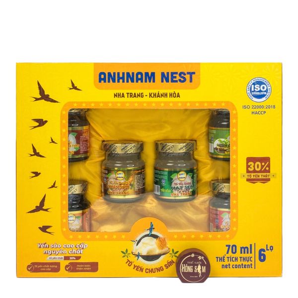 Hộp 6 Hủ Yến Chưng Sẵn Nha Trang Khánh Hòa Mix Nhiều Vị