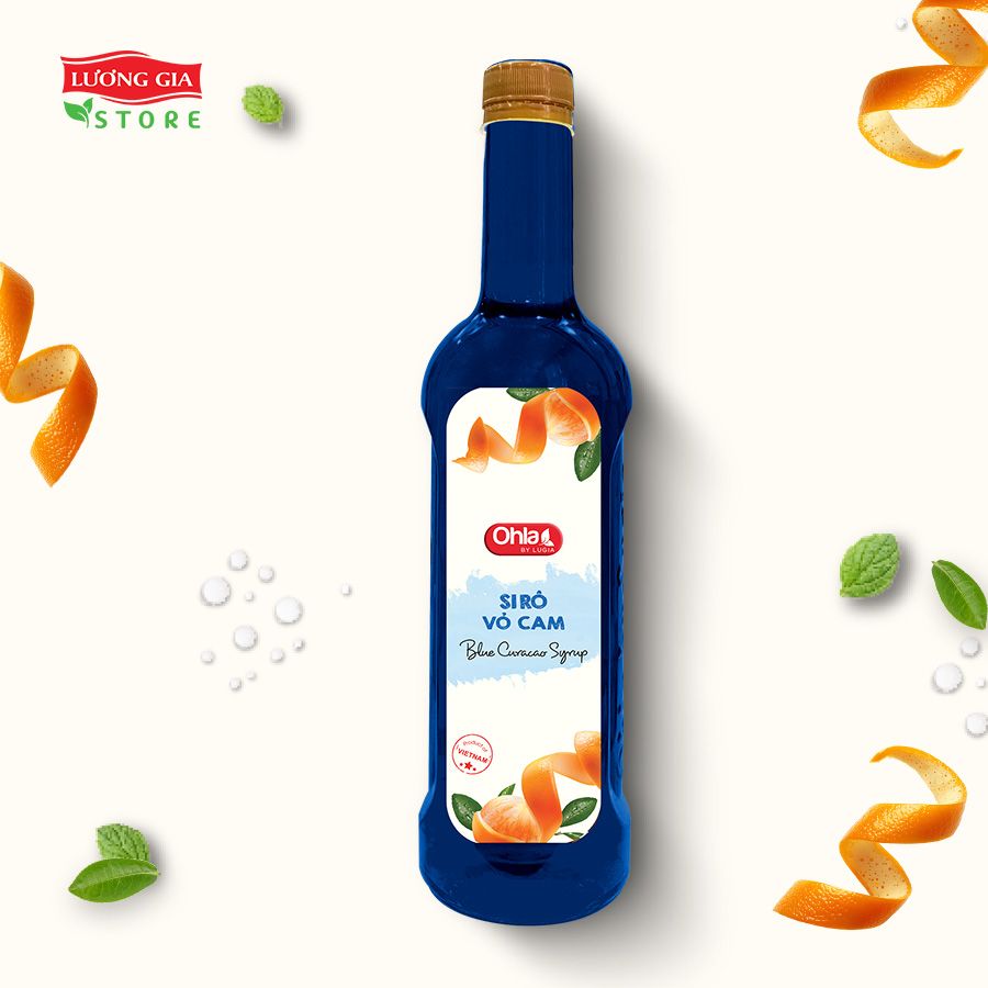 Siro Blue Curacao Ohla 780ml (chai nhựa)