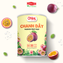 Trái cây tươi đóng lon Ohla 950g - Chanh dây nguyên trái/nước