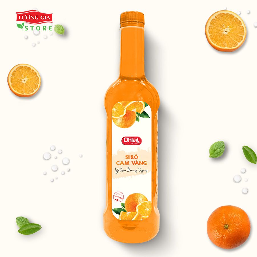 Siro Cam Vàng Ohla 780ml (chai nhựa)