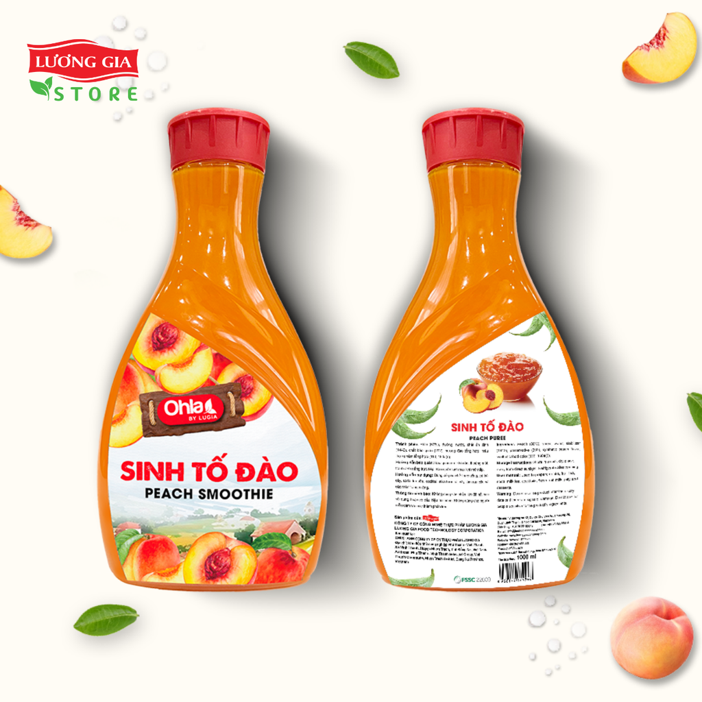 Sinh tố Đào Ohla 1000ml