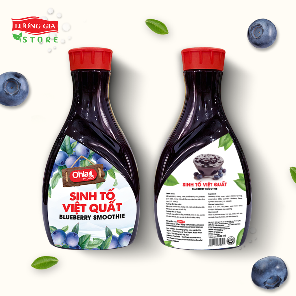 Sinh tố Việt Quất Ohla 1000ml