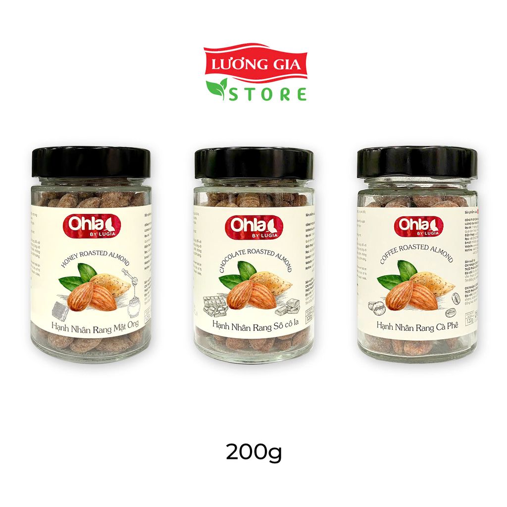 Combo siêu hời 7: hạnh nhân mật ong, hạnh nhân socola, hạnh nhân cà phê Ohla