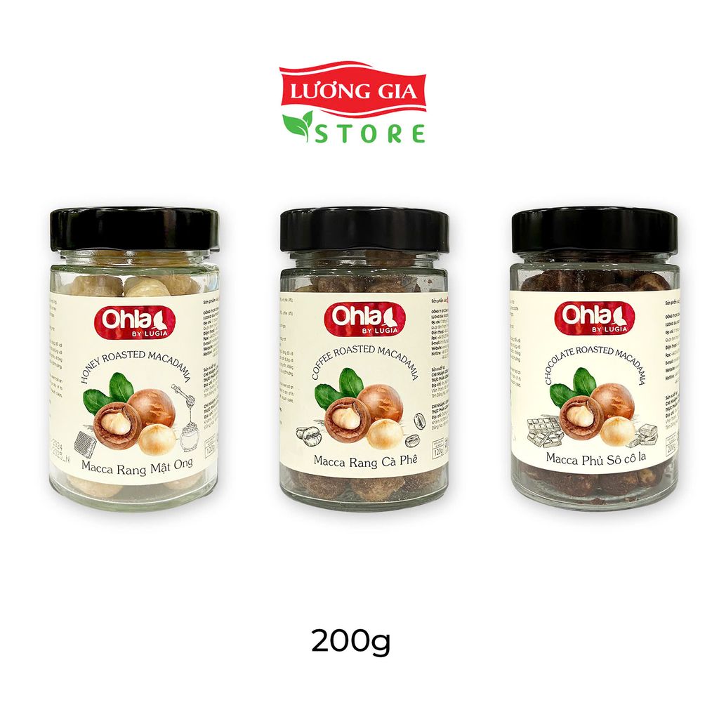 Combo siêu hời 6: macca mật ong, macca socola, macca cà phê Ohla