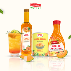 Trái cây tươi đóng lon Ohla 950g - Dưa lưới