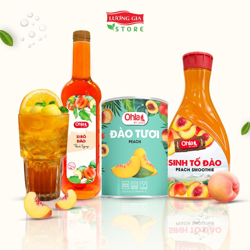 Trái cây tươi đóng lon Ohla 950g - Đào