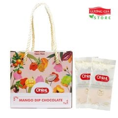 Hộp xoài nhúng Socola hạnh nhân Ohla (lát lớn) 500g