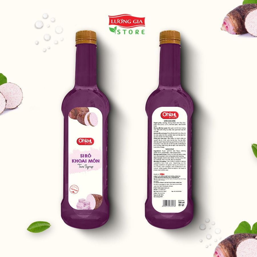 Siro Khoai môn Ohla 780ml (chai nhựa)