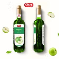 Siro Táo Xanh Ohla 750ml (chai thủy tinh)