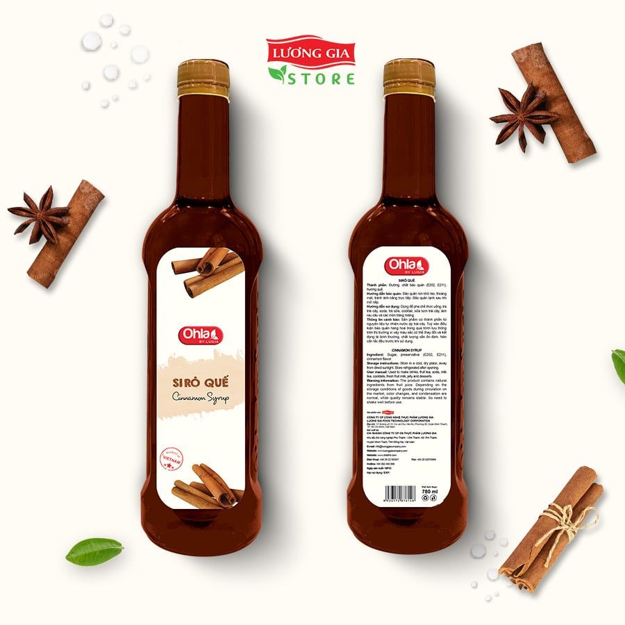 Siro Quế Ohla 780ml (chai nhựa)