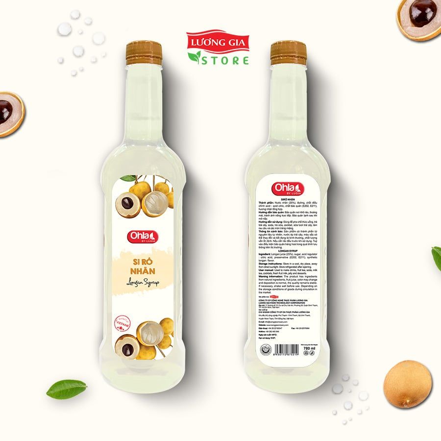 Siro Nhãn Ohla 780ml (chai nhựa)